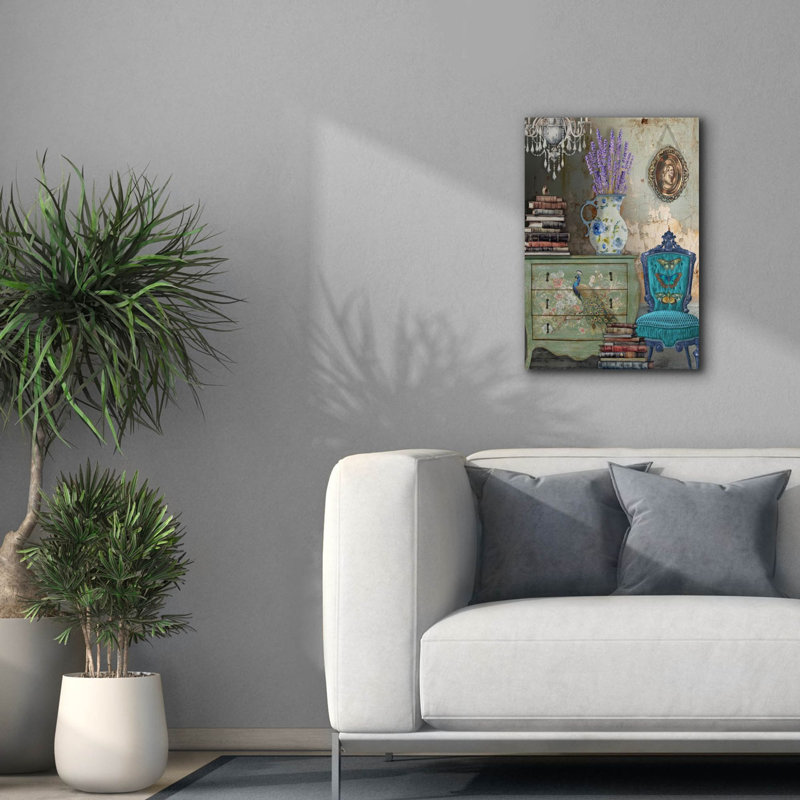«Room Decor A» par Jean Plout, art mural sur toile, H 26 po x l 18 po