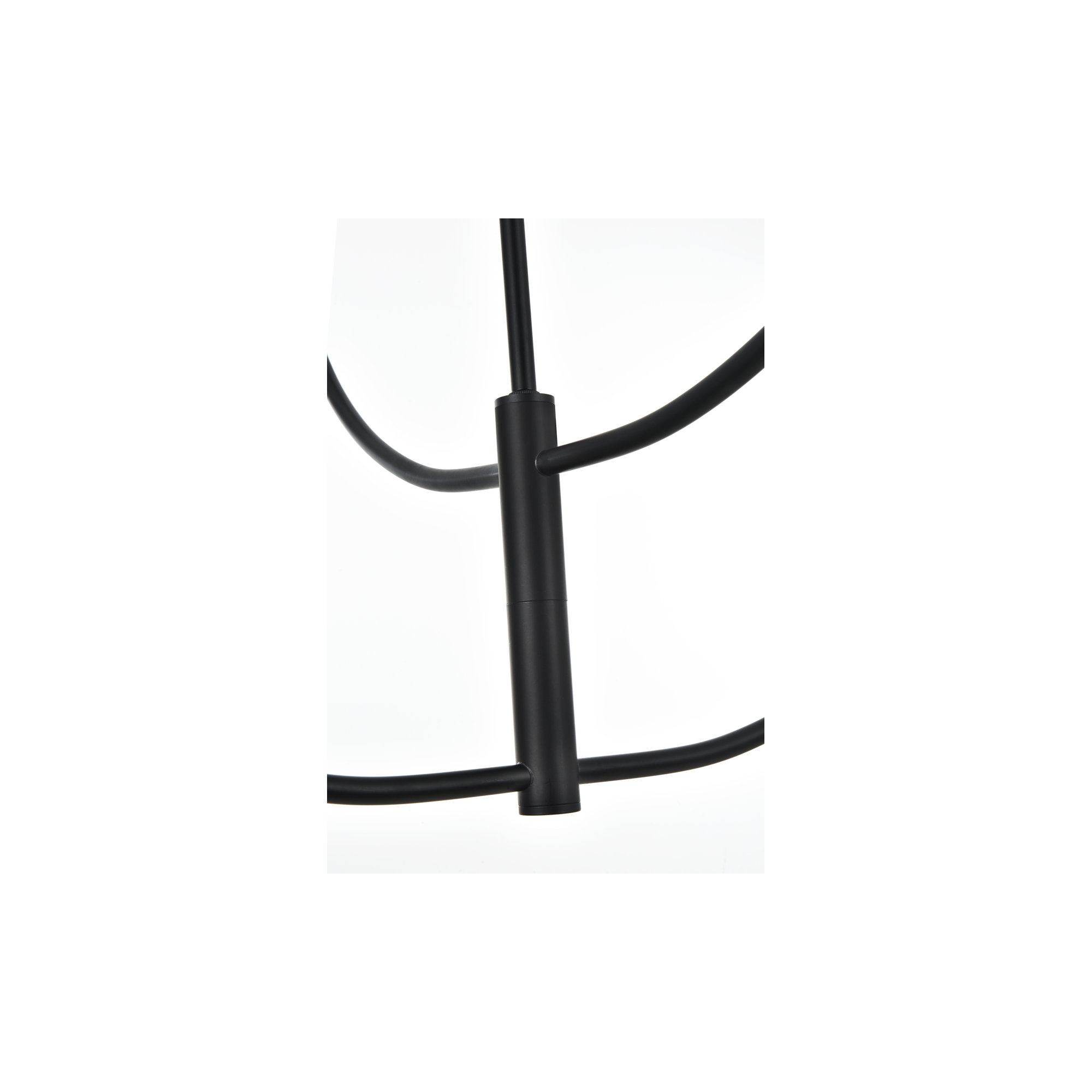 Kyle 4 - Light Chandelier, 27" H x 36" W x 36" D, Black