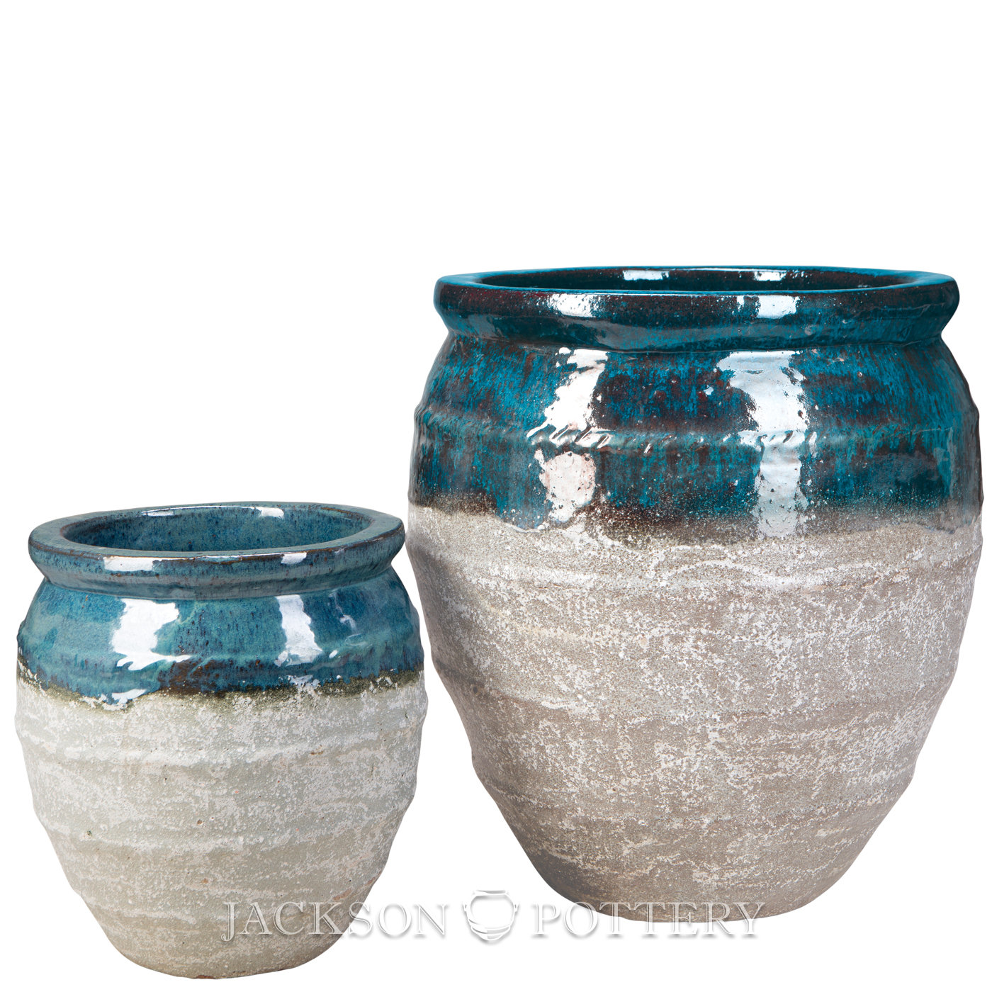 19" Pot Planter, Azul/Graystone