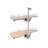 Two-Tier Maple Solid Bottom Girasolo For Left Door/Blind Right Corner Cabinet - 12" Opening-104611327