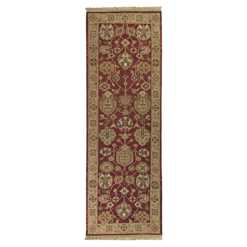 Thali Hand Knotted Wool Rug, Rectangle 4' x 10'