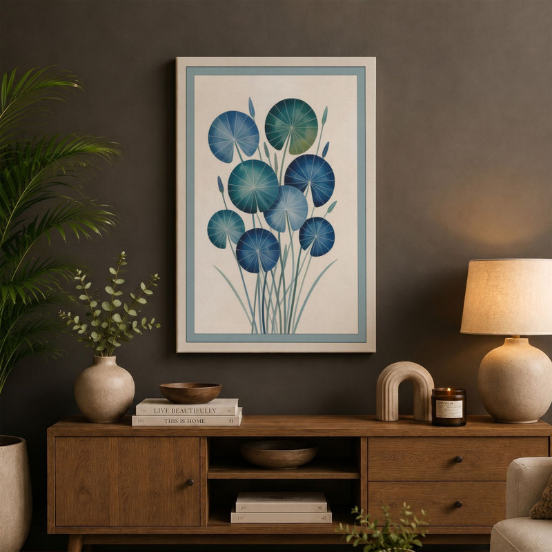 Print, 30x20 - 76.2 x 50.8 cm, Teal Border