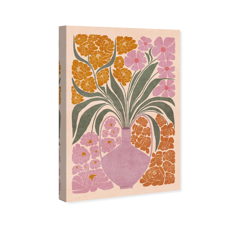 Collage floral en cascade, H 24 po x l 16 po x P 0,8 po