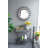 32x15x31" Maggie Galvanized Tray Table Accent Table
