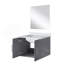 Meuble-lavabo simple 24 po X P 22 po P, comptoir en quartz et Miroir