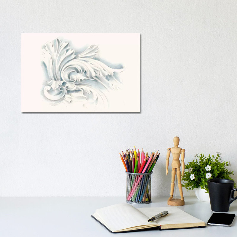 Acanthus Ornament II by Ethan Harper - Wrapped Canvas Print, 20.32 cm H x 30.48 cm W
