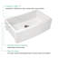 30 Inch Farmhouse Kitchen Sink White Ceramic Single Bowl Rectangle Sink with Bottom Grid