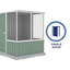 Poulailler en métal avec porte cadenassable avec porte-cadenas Absco Poultry Paradise P 5 pi x L 5 pi L-92301049