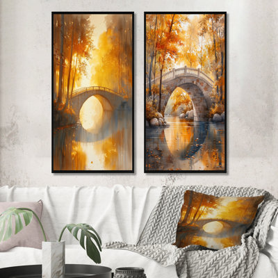 Ensemble de 2 pièces d'art mural jaune et beige