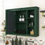 Armoire à pharmacie murale avec miroir et 6 tablettes ouvertes pour un rangement amélioré dans la salle de bain-1382762960