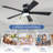 46" 5-blade Ceiling Fan With Led Light Kit And Remote Control-2123286032-2124262714