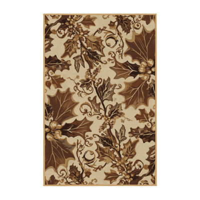 Tapis brun moelleux moelleux et moelleux classique Durso Holly - reliure brun clair