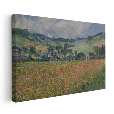 «Poppy Field Around Giverny», reproduction d'art sur toile
