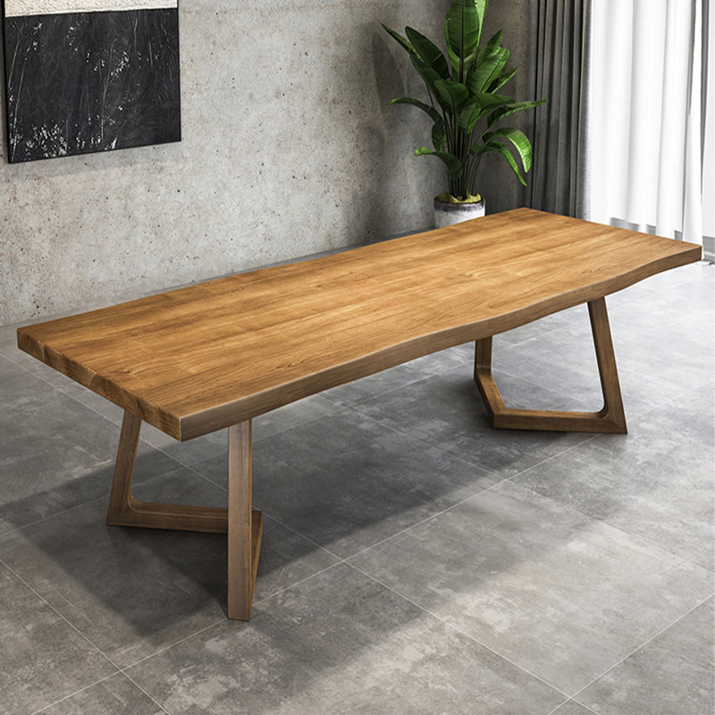Table de salle à manger brune, H 29,53 po x L 78,74 po x l 33,46 po