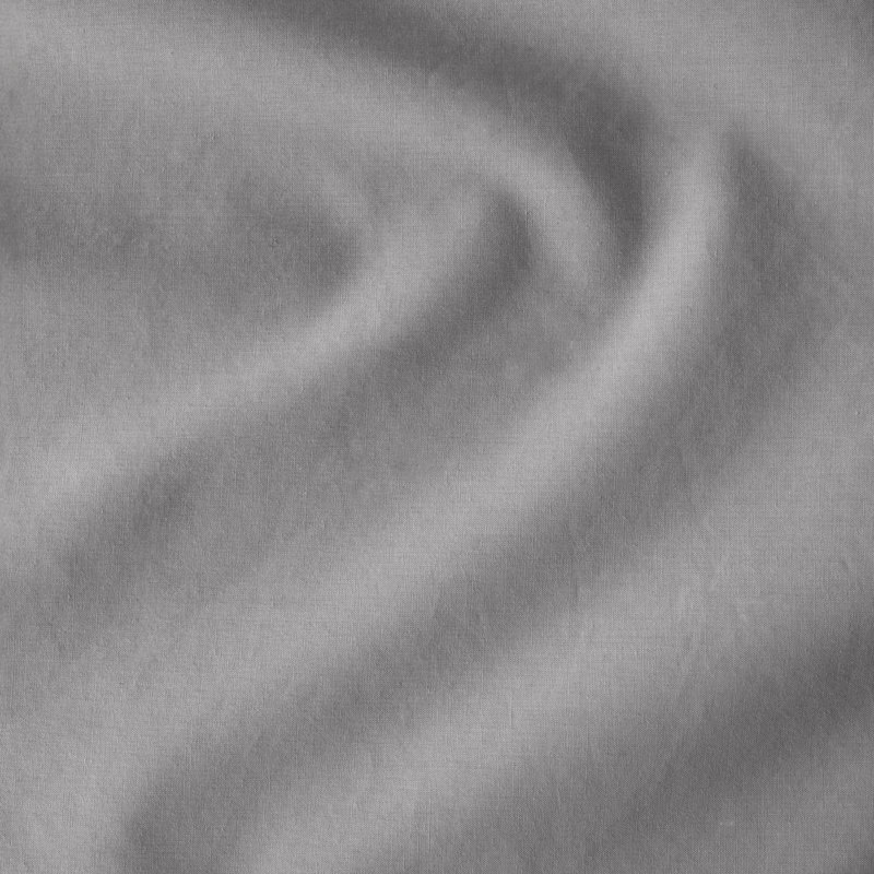 260 Thread Count Organic Cotton Percale Fitted Sheet, Twin Fitted Sheet, Light Gray