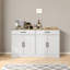 Buffet blanc 56 po - Rangement rustique avec fonctionnalité moderne
