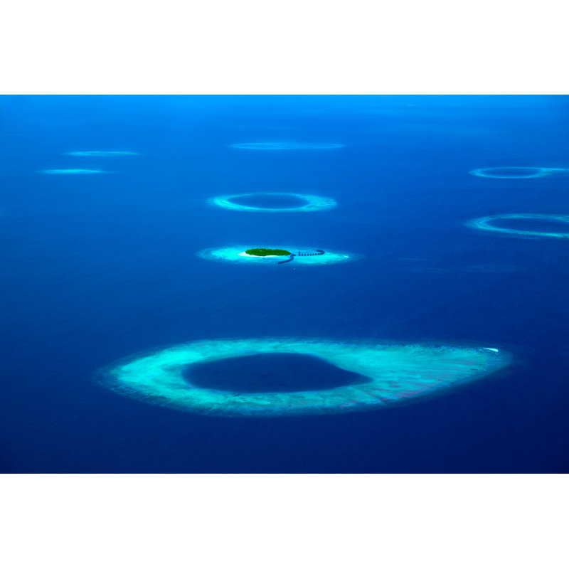 Atolls In Maldives by Sashahaltam - Wrapped Canvas Print, 30.48cm H x 45.72cm W