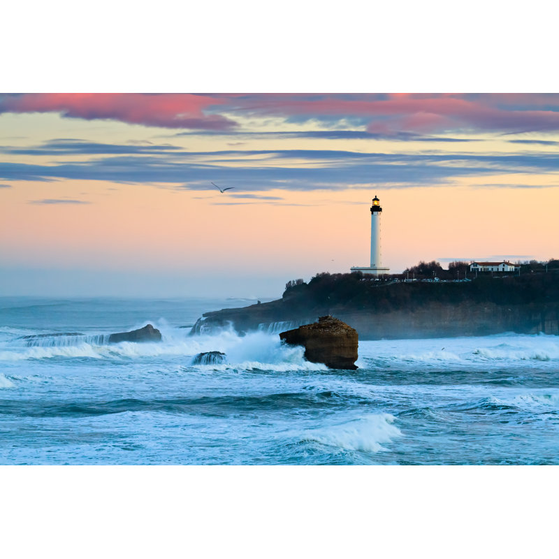 Biarritz Lighthouse - Wrapped Canvas Print, 51cm H x 76cm W x 3.8cm D