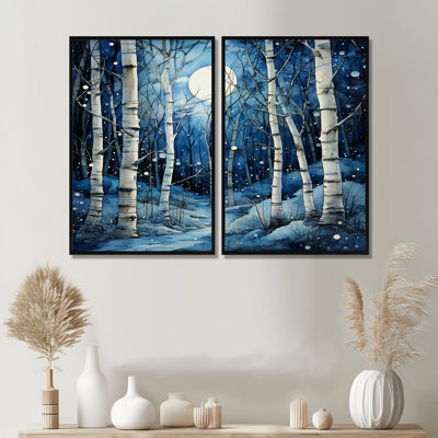 «Haizel - Tree Birch», reproduction d'art sur toile encadrée