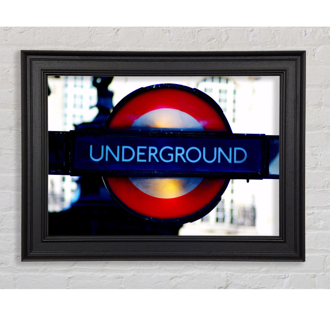 London Underground Sign - Einzelner Bilderrahmen Kunstdrucke