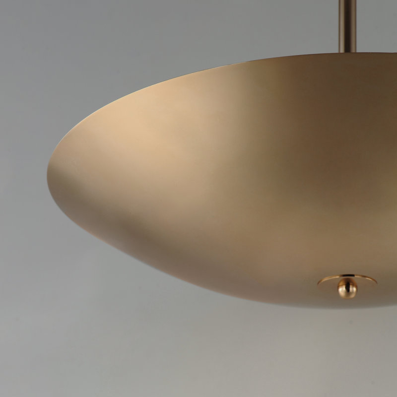 Vesta 1 - Light LED Pendant, French Gold, 4.75" H x 23.5" W x 23.5" D, French Gold