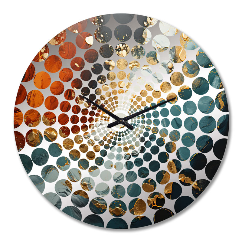 Anisjon - Horloge murale peinture abstraite, Très grand