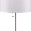 LAMPE DE TABLE BLANCHE 19 po (1 PC / RTC), abat-jour de neuf pouces de diamètre, lampe de table
