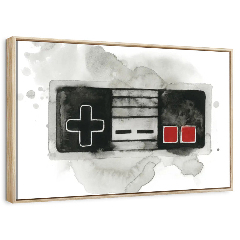 Joueur I, Cadre flottant en bois naturel, 40 po x 27 po