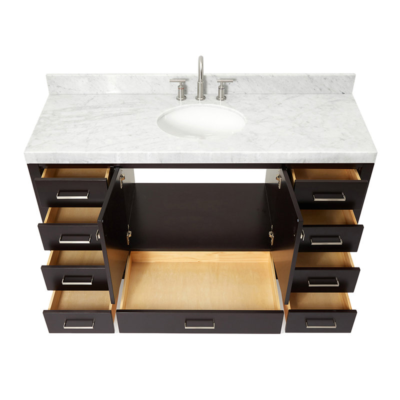 Meuble-lavabo simple 60 po Cambridge, Espresso