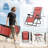 Naje 3Pcs Folding Zero Gravity Reclining Chair Set with Side Table, Lounge Chairs Set with Headrest-2132563971