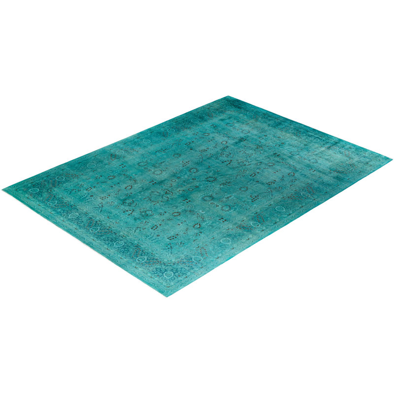 Overyed One-of-a-Kind Rectangle 10'3" X 14' Hand Knotted Area Rug