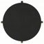 Table de bout ronde avec tablette en rotin tissé - noir et laiton vieilli