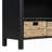 Vintage Console Table with Water Hyacinth Woven Baskets-1540569789