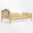 Wood Platform Bed With Led Light-114071859