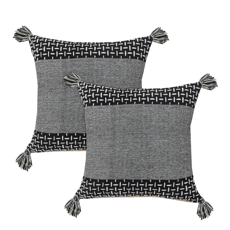 Melida Tassels Throw Pillow Set of 2