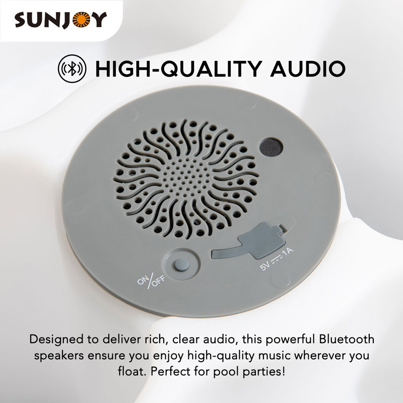 Pool Floating Bluetooth Speakers, Floating Beverage Tub with Floating Cooler