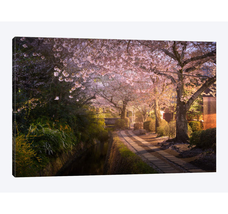 Printemps au Japon, par Daniel Kordan, reproduction d'art sur toile tendue, H 18 po x l 26 po x P 1,5 po, Toile tendue