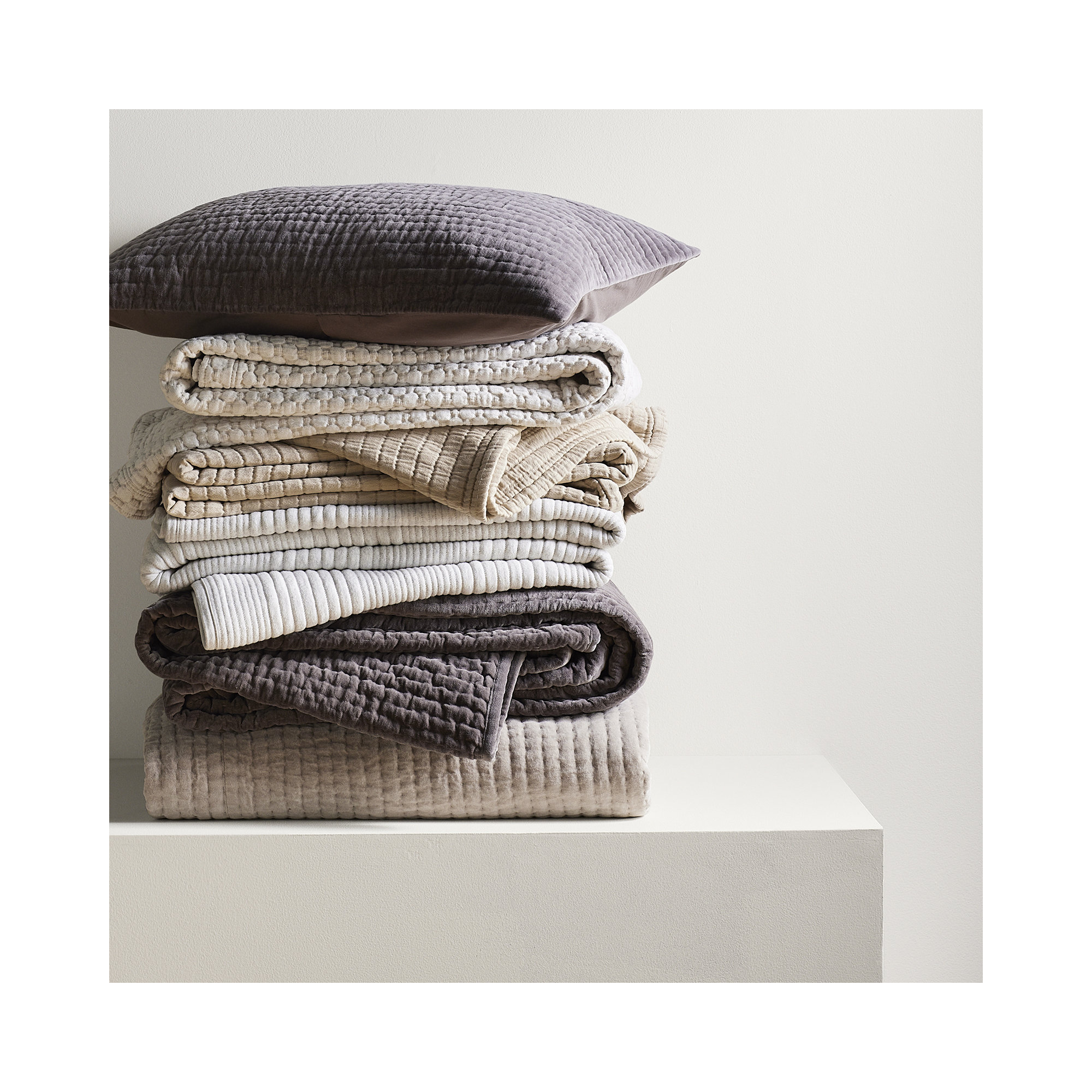Boyfriend Matelasse Coverlet, Ivory, King Coverlet
