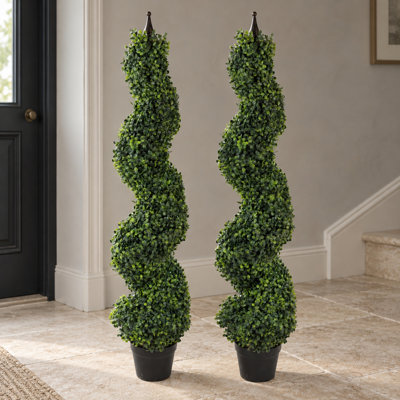 120 cm H Faux Boxwood Topiary Plant in Plastic Pot Liner