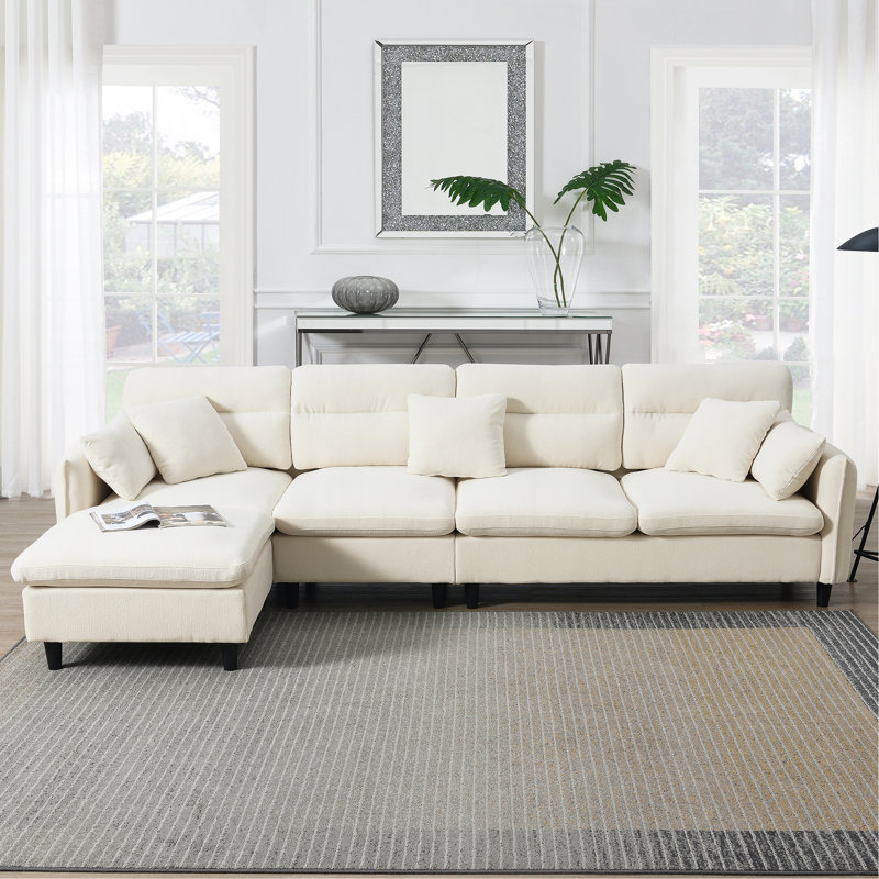 Canapé modulaire convertible 110 * 62 ", Chenille beige