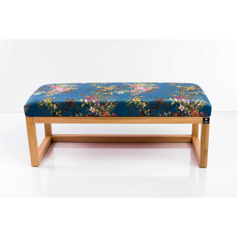 Velvet Upholstered Bench, 40cm H x 70cm W x 35cm D, Paradis05