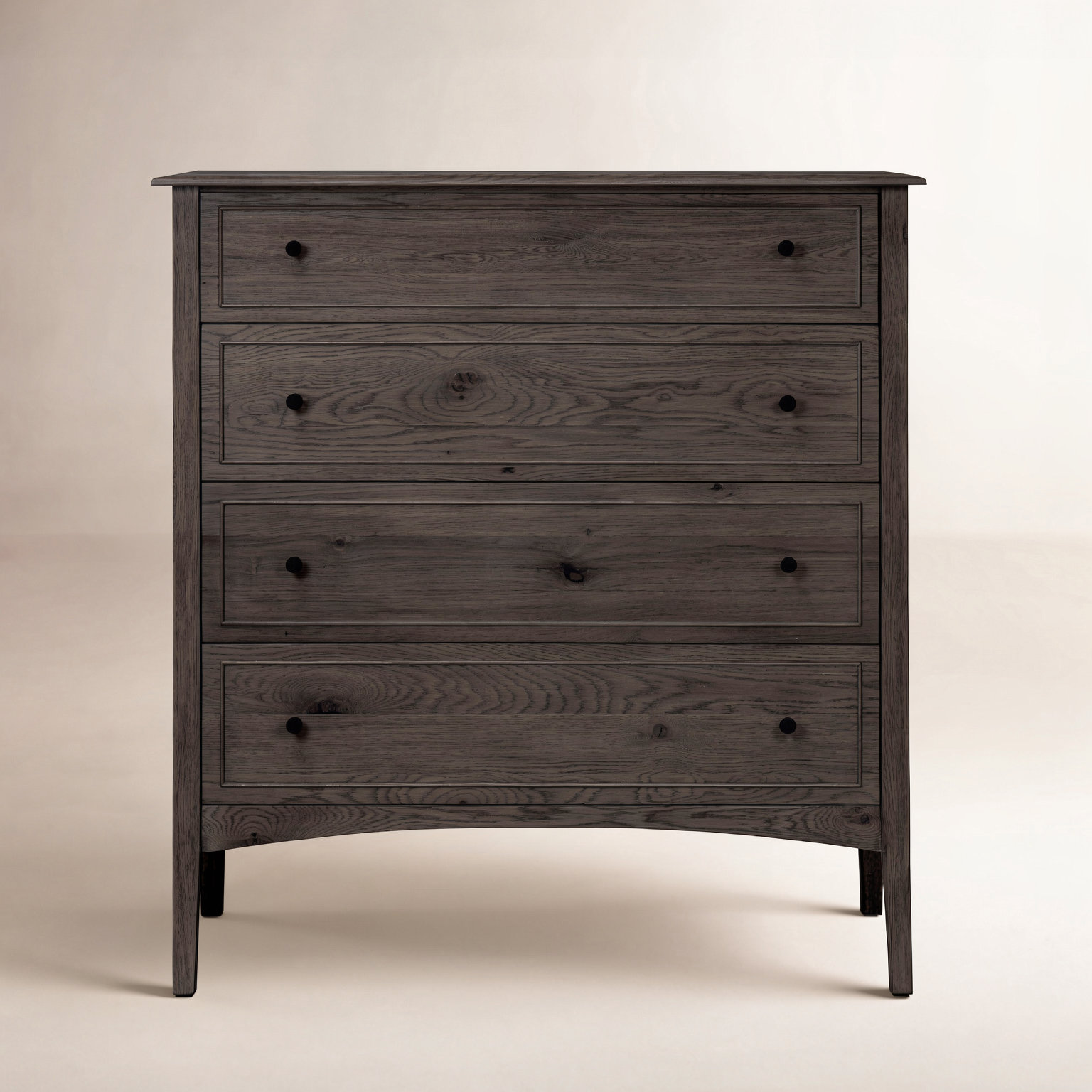 42" Oak Dresser, Smoked Black Oak