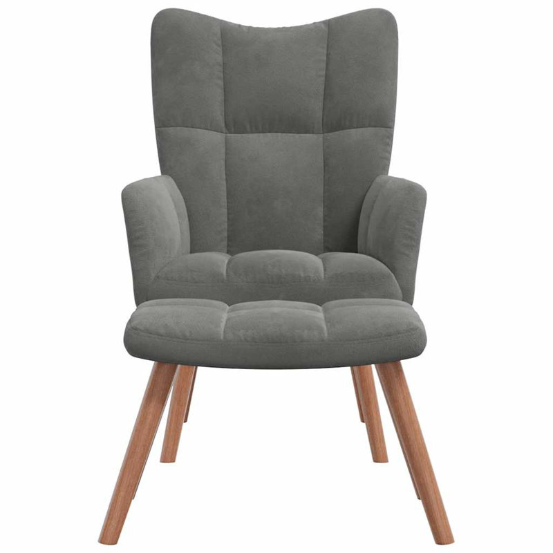 Fauteuil Khody, Polyester gris foncé