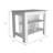 Rockaway 3-Shelf Kitchen Island Black And Ibiza Marble-2077297768