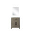 Meuble-lavabo simple en chêne gris l 24 po x P 18 po, comptoir en acrylique et miroir - fermeture en douceur, capacité de rangement intérieure abondante-130722271