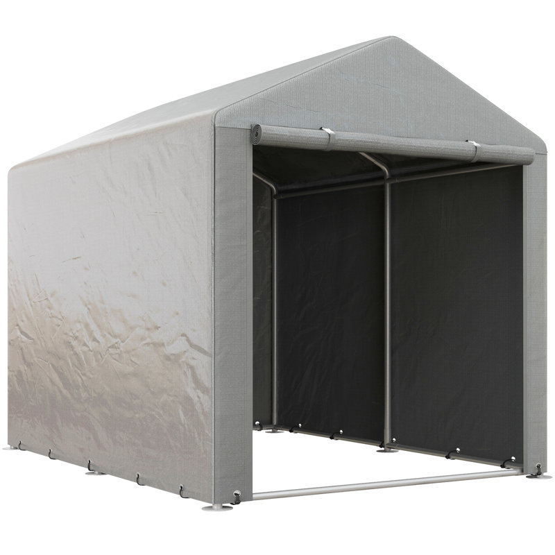 Outsunny 1.6 x 2.2m Garden Storage Shed Tent Large Door Light Grey