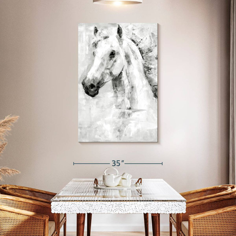 Brampt Grey Horse, 48" H x 32" W