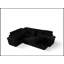 Canapé d'angle en velours côtelé ultra doux en forme de U de 103 pouces avec rangement et lit gigogne, table basse d'angle avec porte-gobelet et port USB