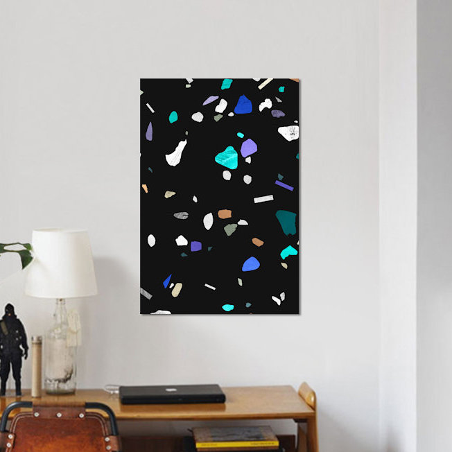 «Painted Terrazzo II», reproduction d'art sur toile, H 18 po x l 26 po x P 1,5 po, Toile tendue, Pas de tapis