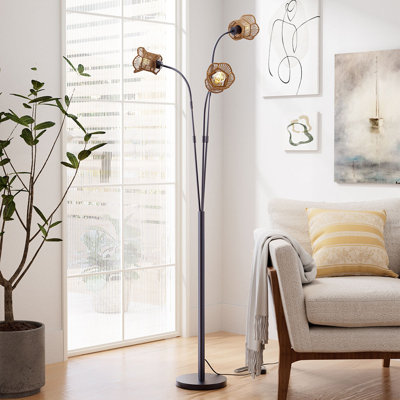 174cm Polished Torchiere Floor Lamp